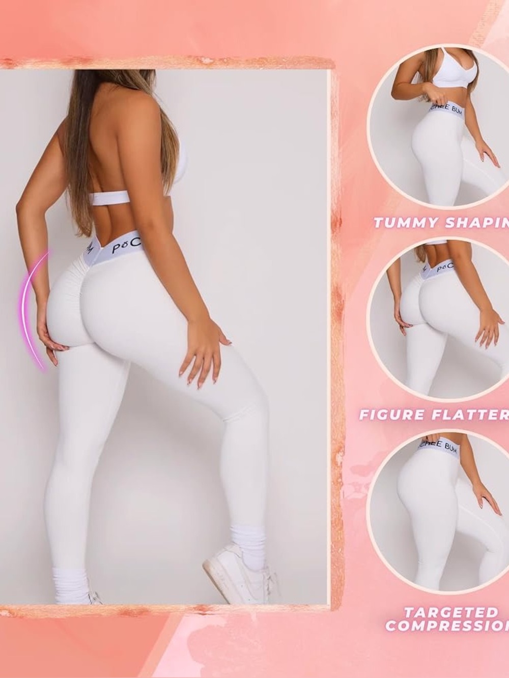 🤍🩶Pchee Bum scrunch Leggings ~ NEVER WORN 🩶🤍